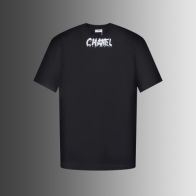 HOT品質保証 chanel t シャツ ピンクコピー 短袖 純綿 トップス ロゴプリント 柔らかい 男女兼用 ブラック
