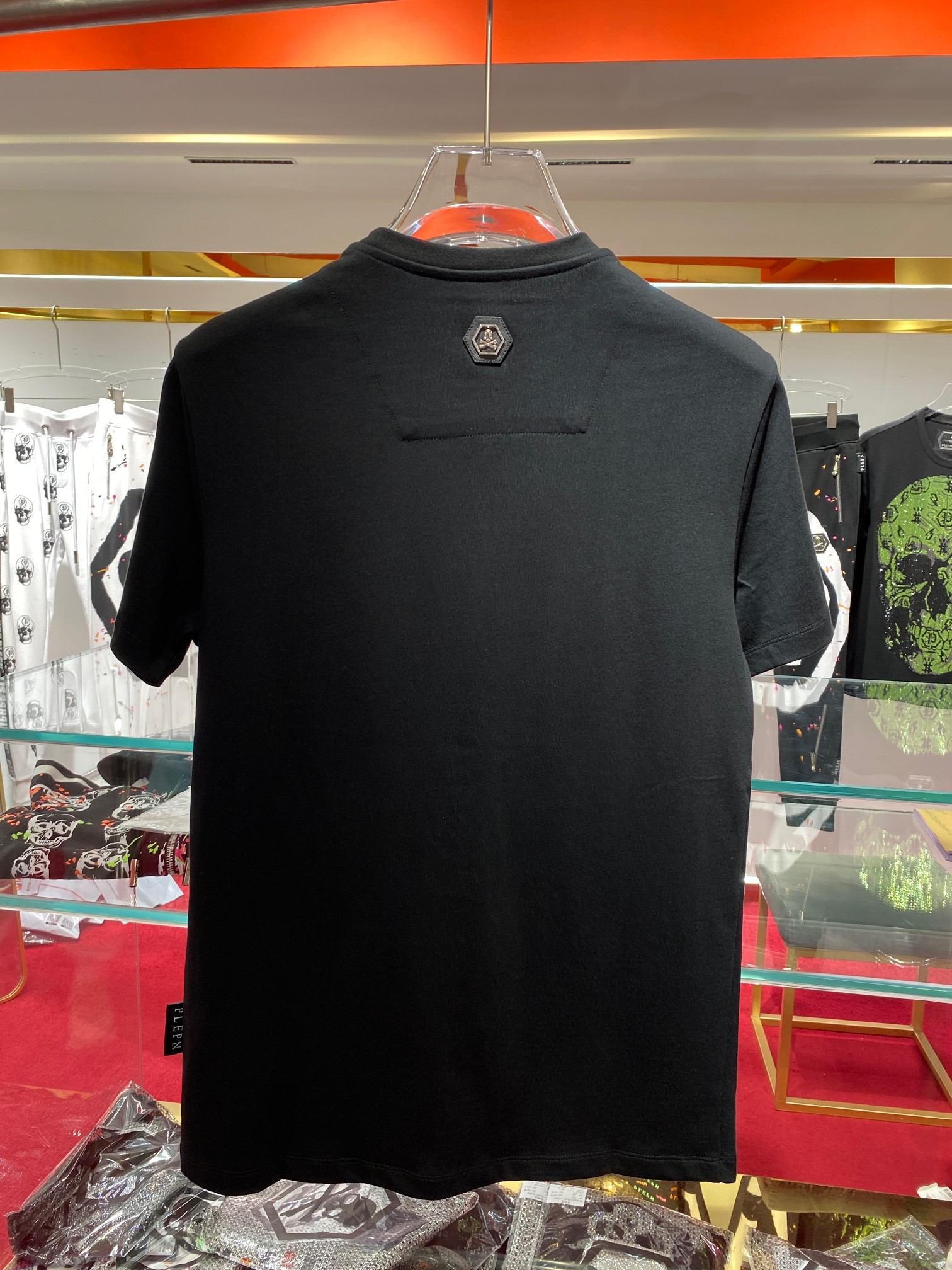 フィリッププレイン ロゴｎ級品 ショートシャツ 半袖 ドクロプリント ブラック_2