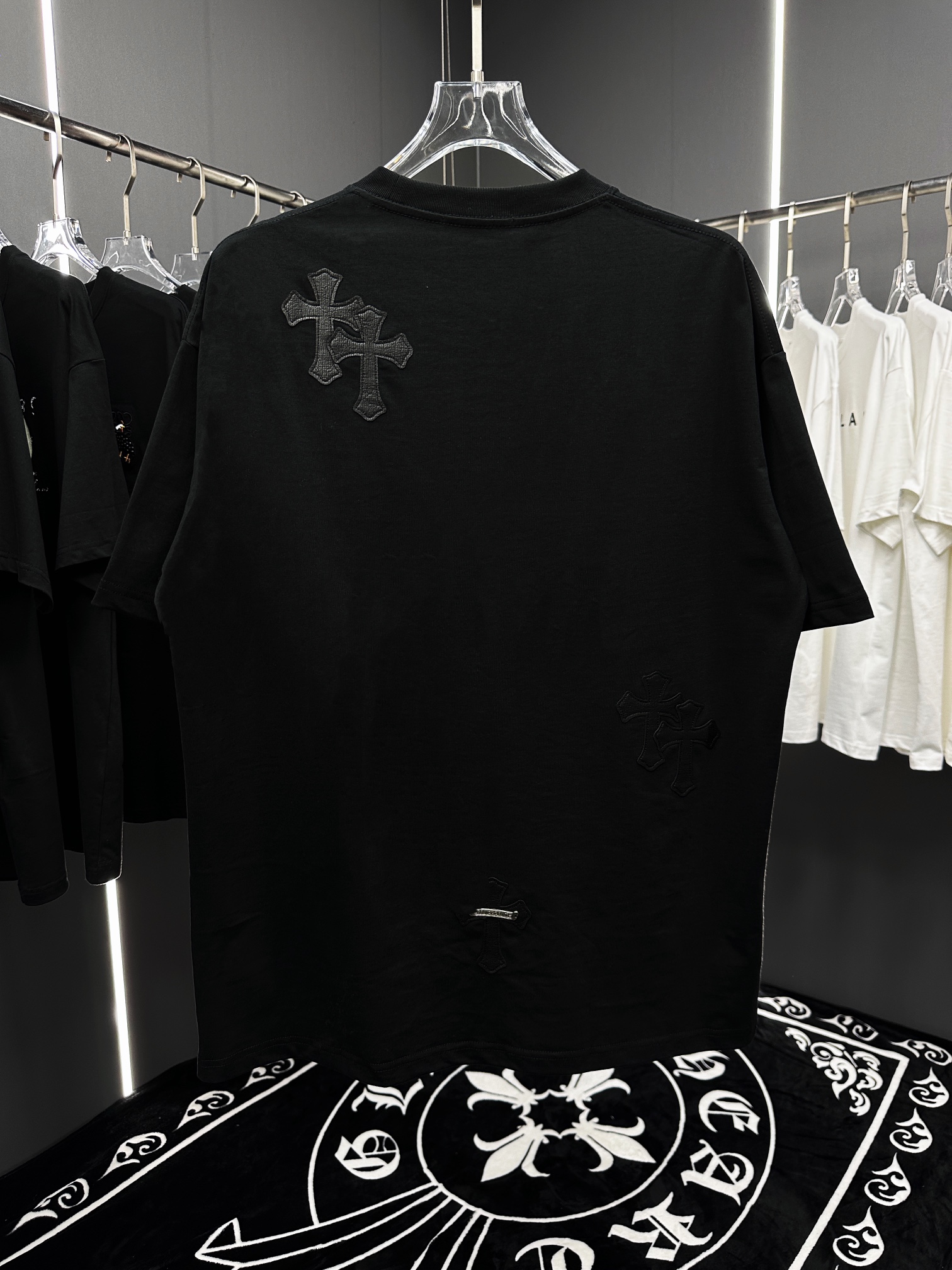 HOT100%新品 クロムハーツtシャツ サイズ感ｎ級品 ゆったりトップス 優れた綿 人気商品 ブラック_2