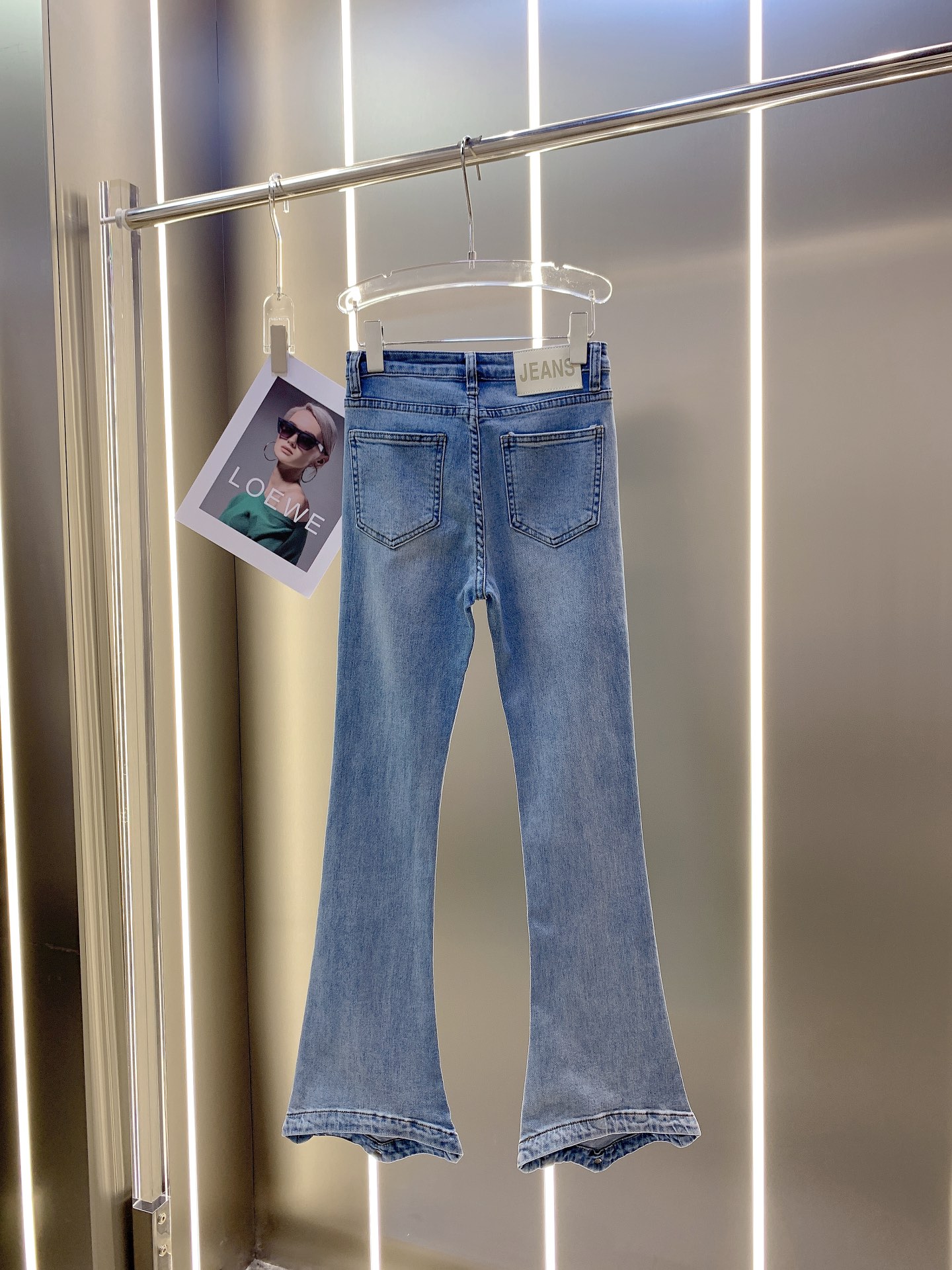 SMFKジーンズもどきスーパーコピー ゆったり ラッパ形ズボン 柔らかい デニム 快適 ファッション ブルー_6