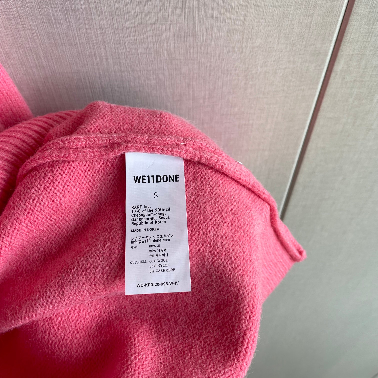 WE11DONE アウターウィメンズｎ級品 暖かい セーター ニット トップス ファッション ローズレッド_6