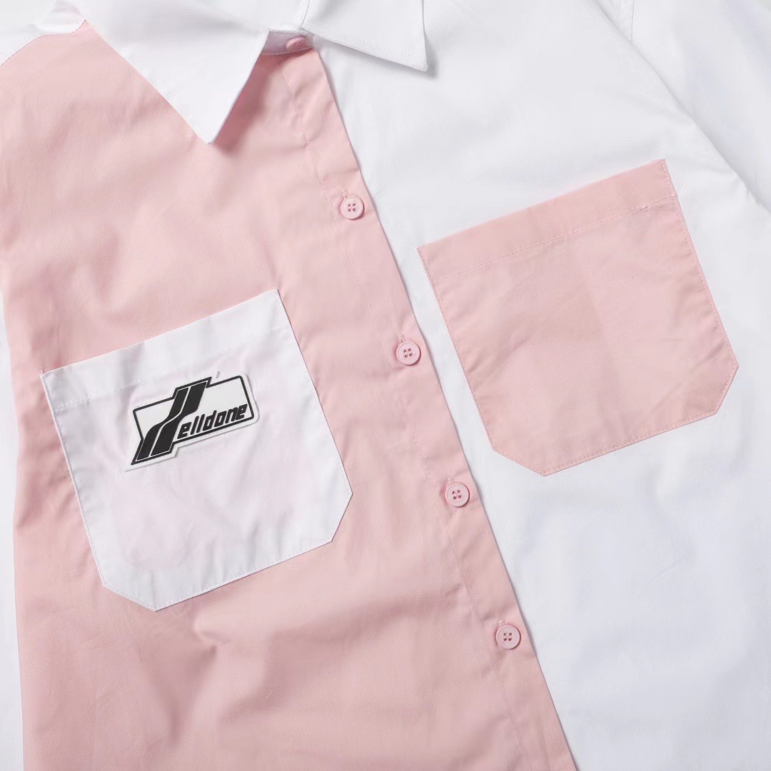 WE11DONE ウェルダン tシャツスーパーコピー 高級品 ビジネスシャツ 男女兼用 2色可選 ピンク_3