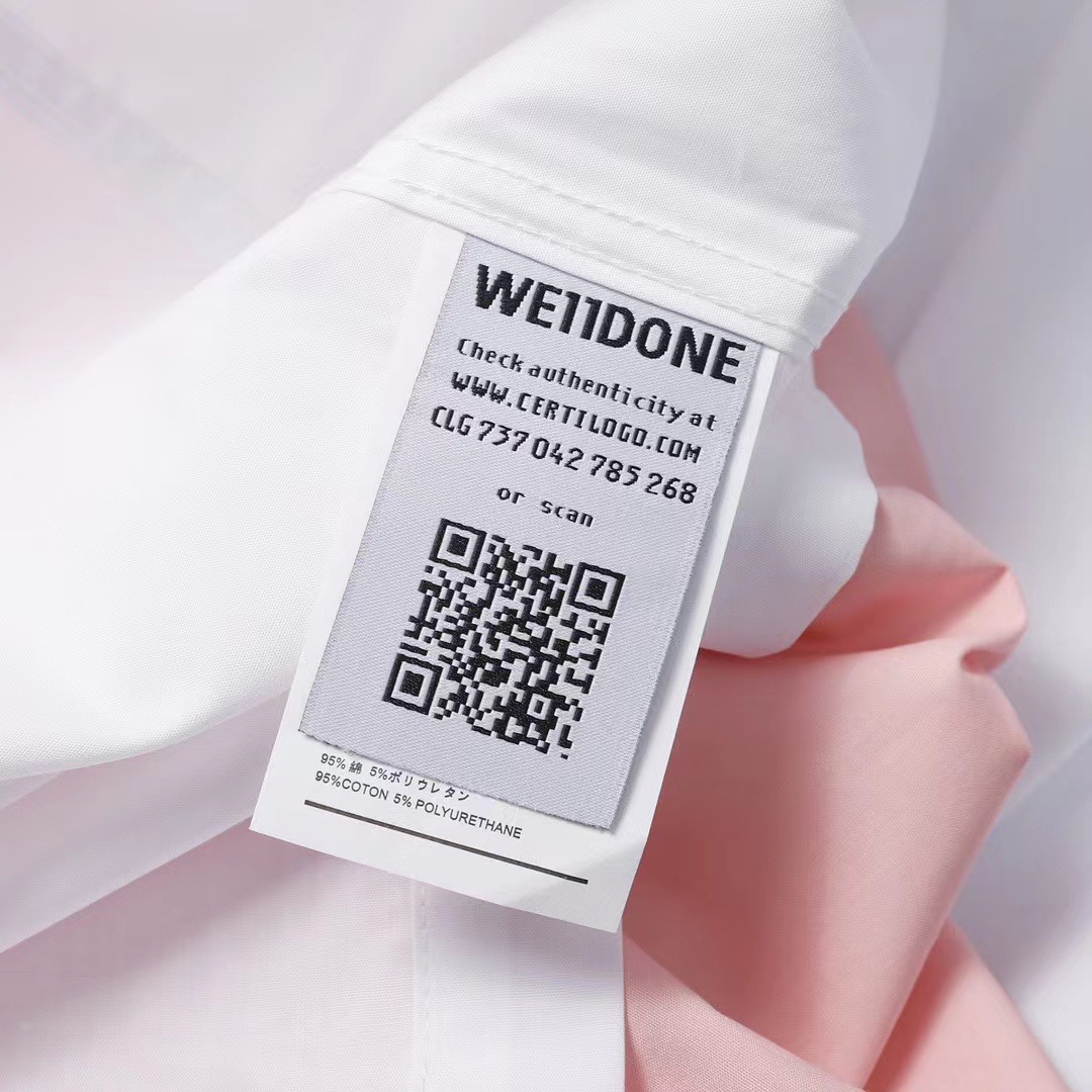 WE11DONE ウェルダン tシャツスーパーコピー 高級品 ビジネスシャツ 男女兼用 2色可選 ピンク_8