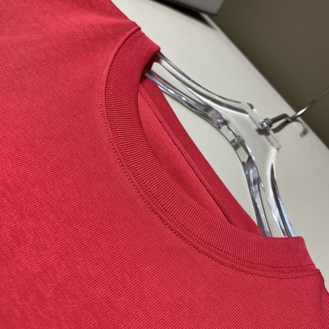 WE11DONE ウェルダンtシャツ偽物 シンプル トップス 純綿 丸首 お買い得豊富な ファッション レッド_6
