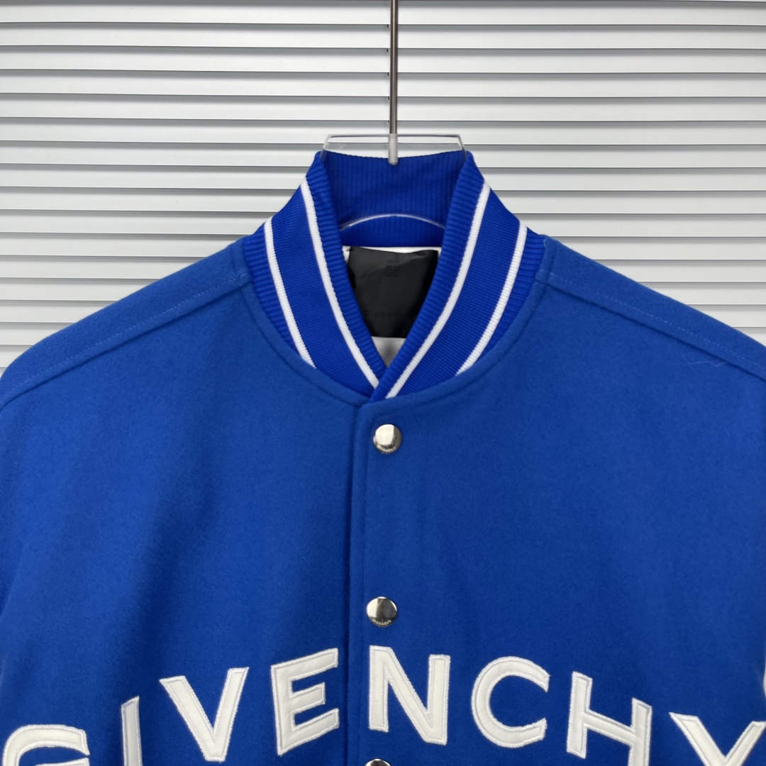 ジバンシー アウター偽物 暖かいトップス 野球服 ジャケット 厚い ロゴプリント ランニング カップル 2色可選 ブルー_3