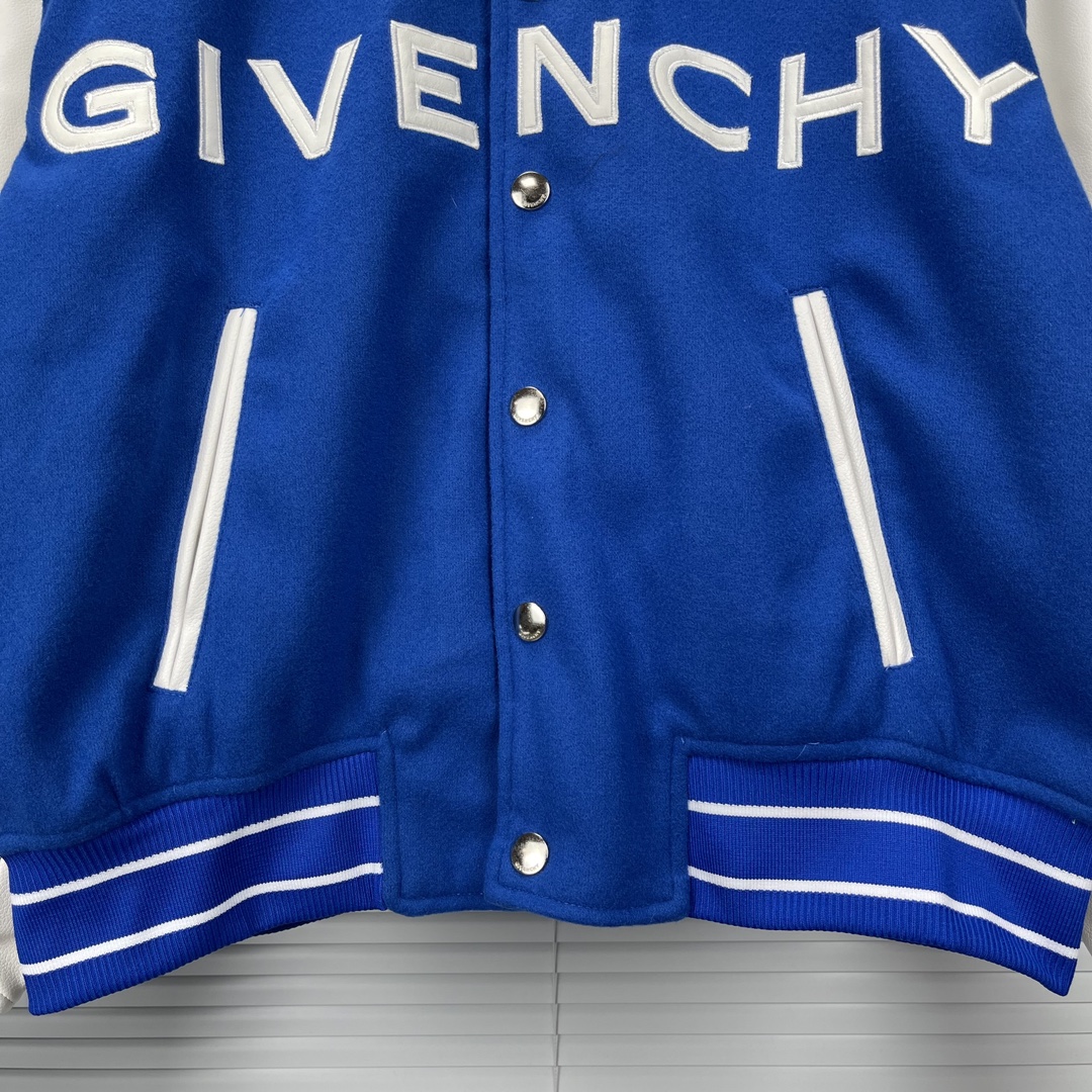 ジバンシー アウター偽物 暖かいトップス 野球服 ジャケット 厚い ロゴプリント ランニング カップル 2色可選 ブルー_5