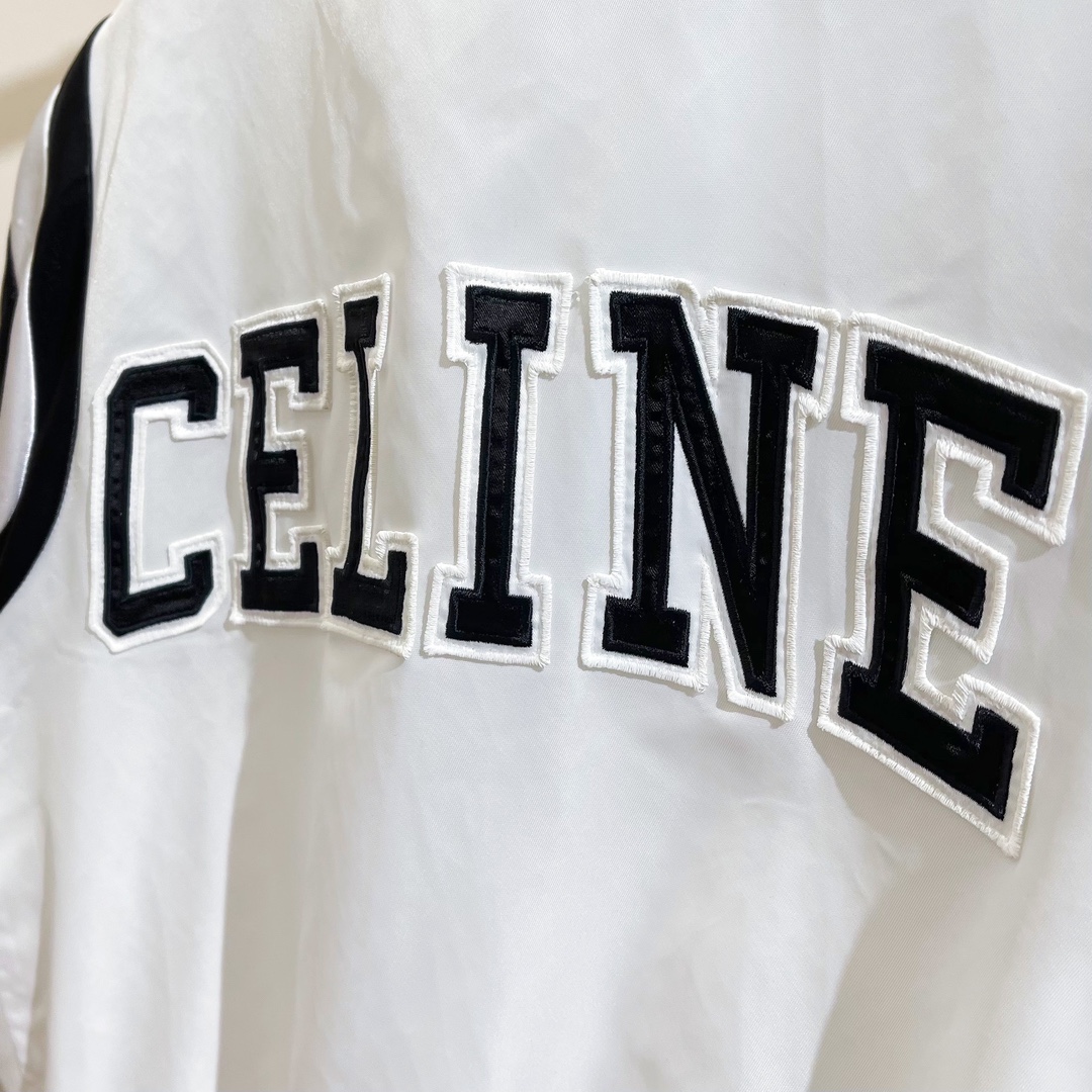 セリーヌのジャケットコピー トップス アウター ファッション シンプル 暖かい 野球服 ランニング 刺繍 ホワイト_6