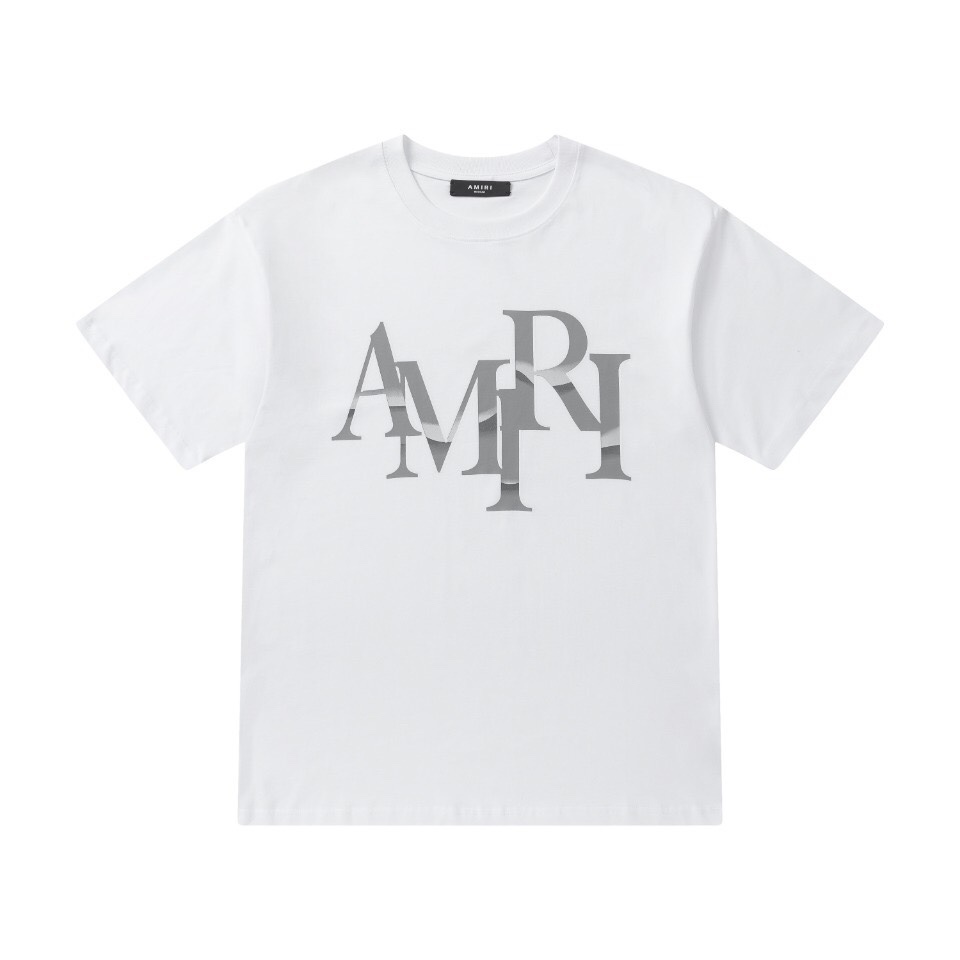AMIRI 2024新登場の amiri シャツ偽物 半袖 シンプル 純綿 ロゴプリントトップス品質保証 3色可選_4
