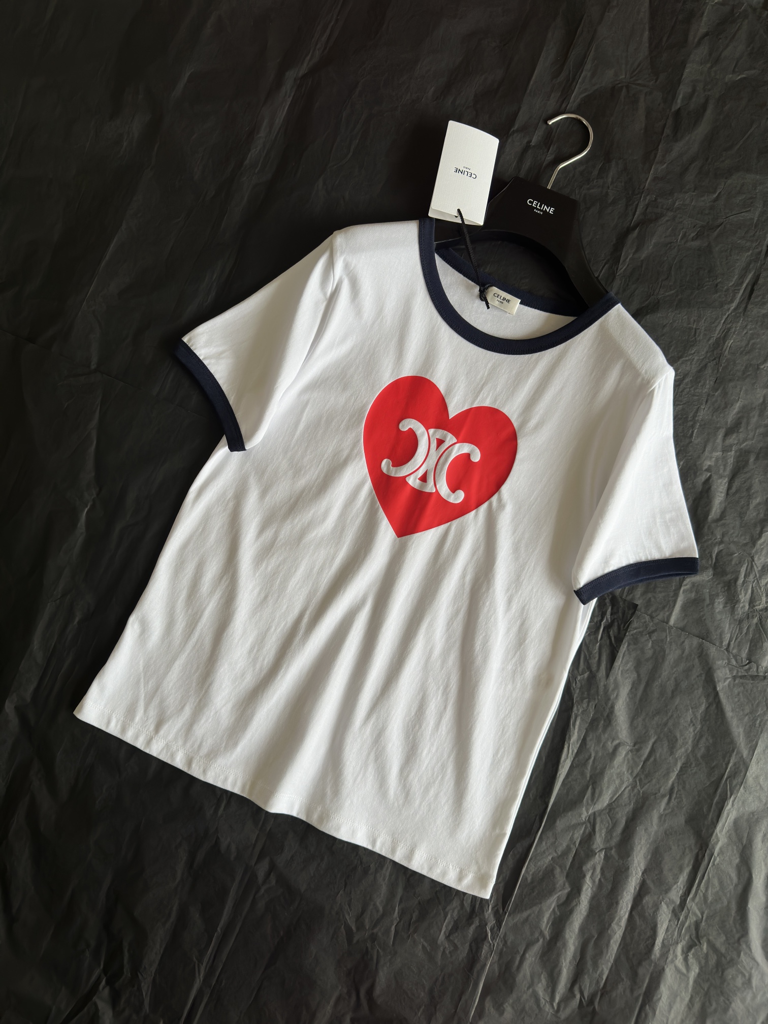 celineセリーヌ t シャツ サイズ 感 メンズＮ級品 トップス tシャツ 半袖 純綿 ハットプリント ファッション ホワイト_2
