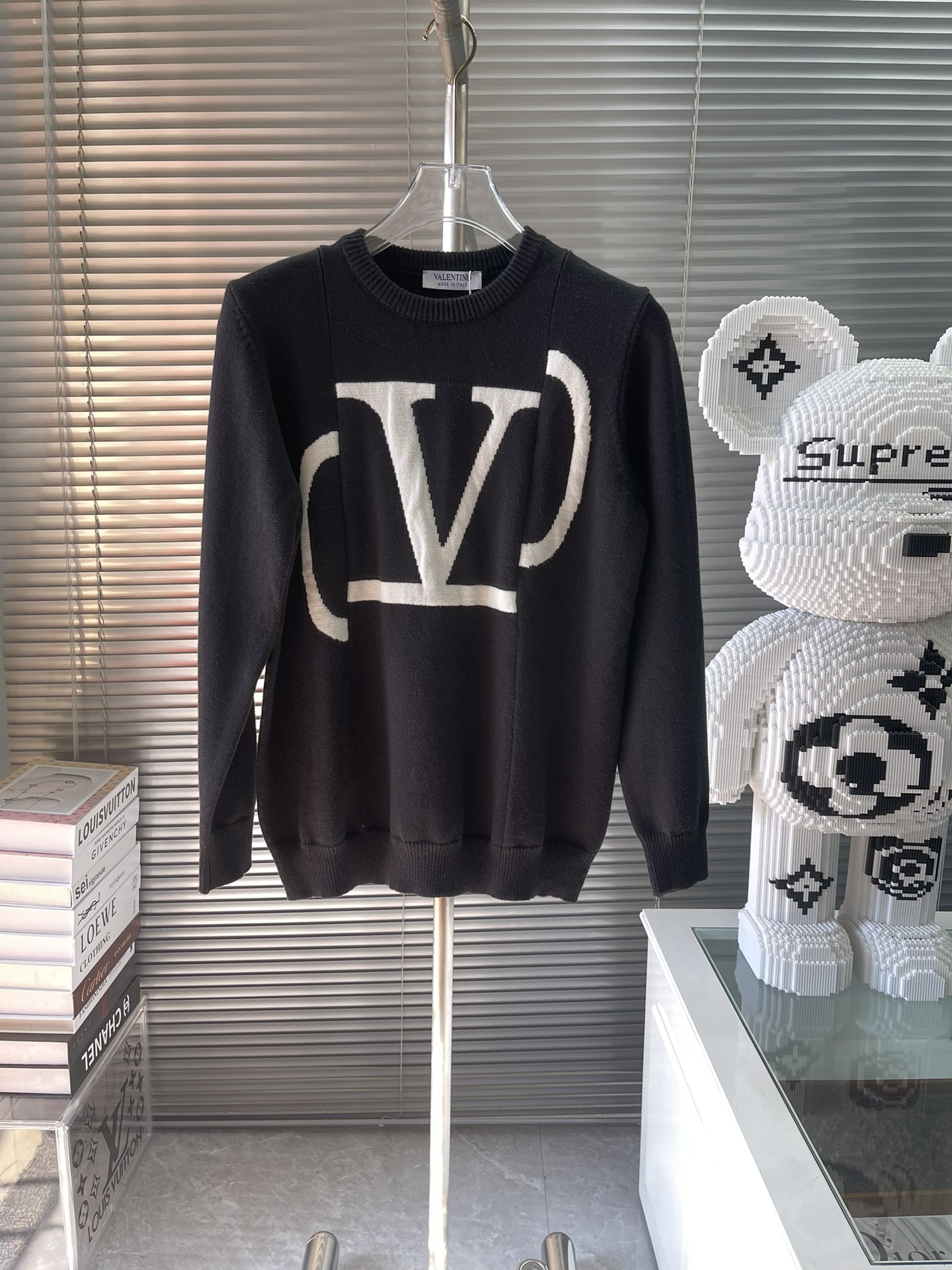 valentino メンズ ヴァレンティノ セーター偽物 HOT品質保証 トップス セーター 柔らかい 保温 暖かい ブラック_2