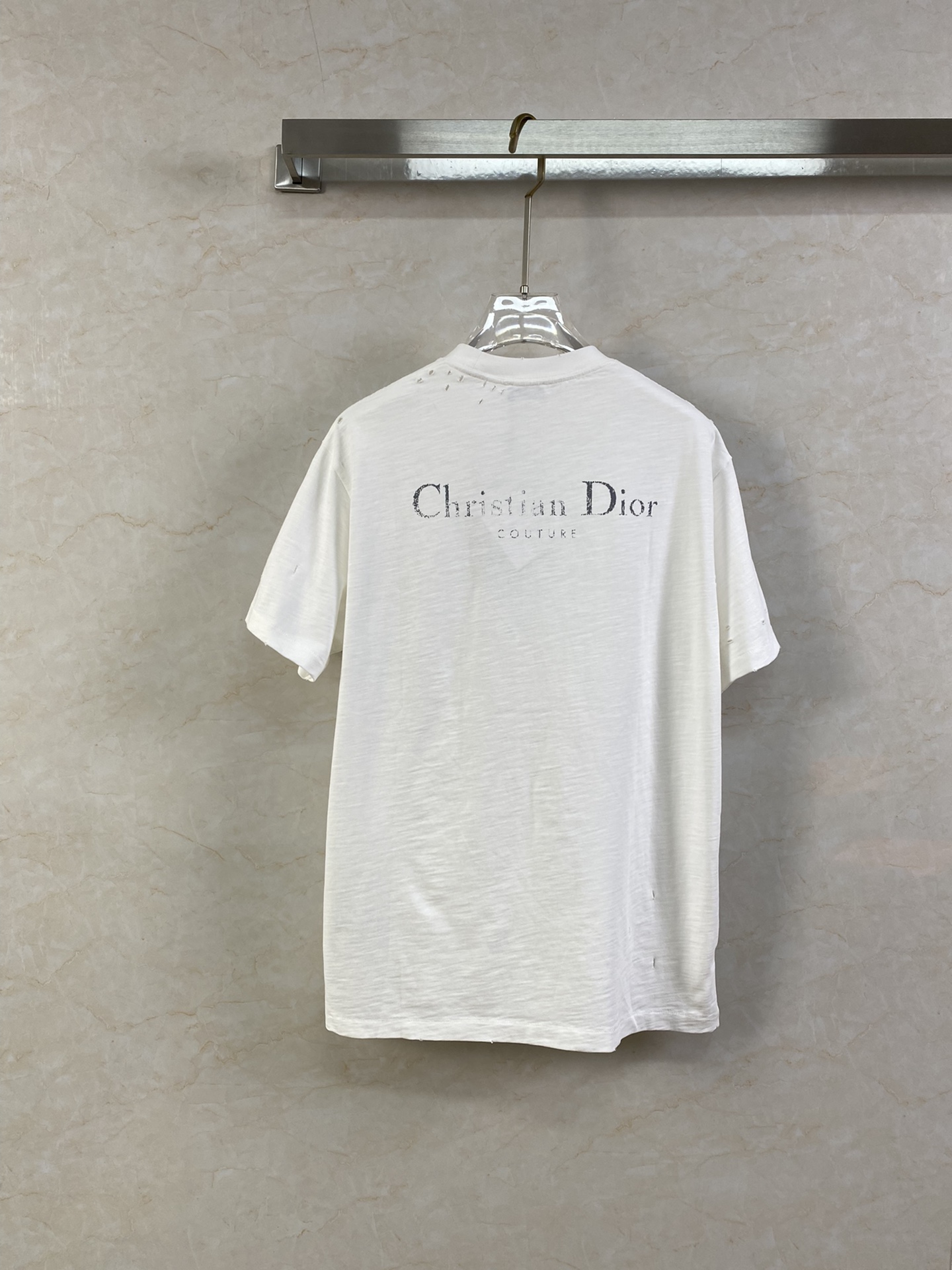 お得100%新品 tシャツ ディオール激安通販 純綿 トップス 短袖 シンプル 男女兼用 ホワイト_2