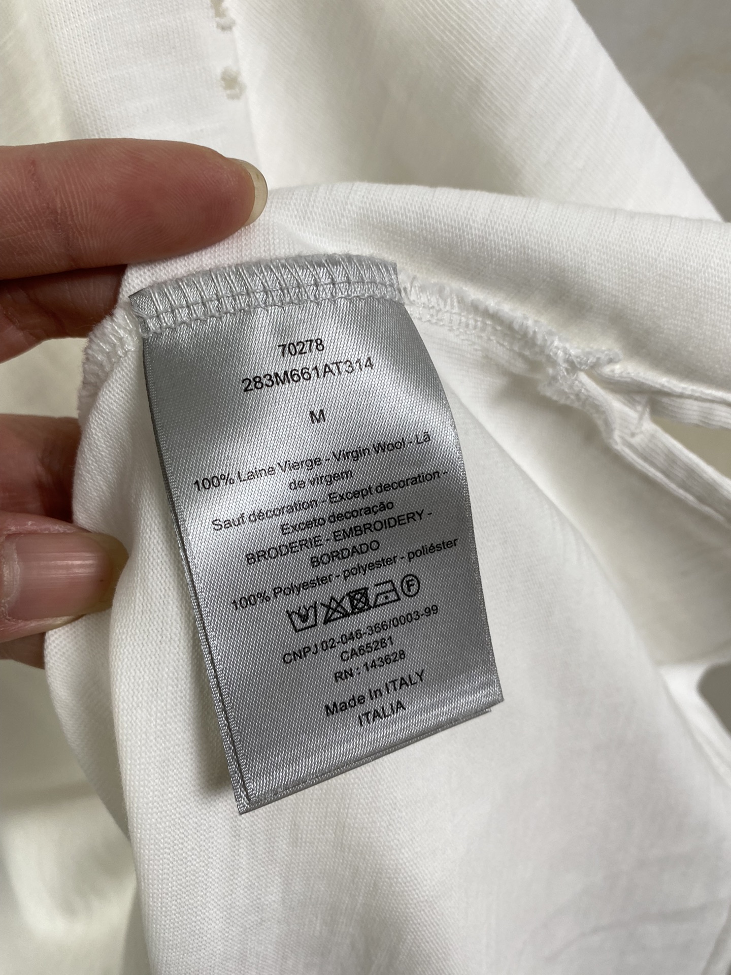 お得100%新品 tシャツ ディオール激安通販 純綿 トップス 短袖 シンプル 男女兼用 ホワイト_6