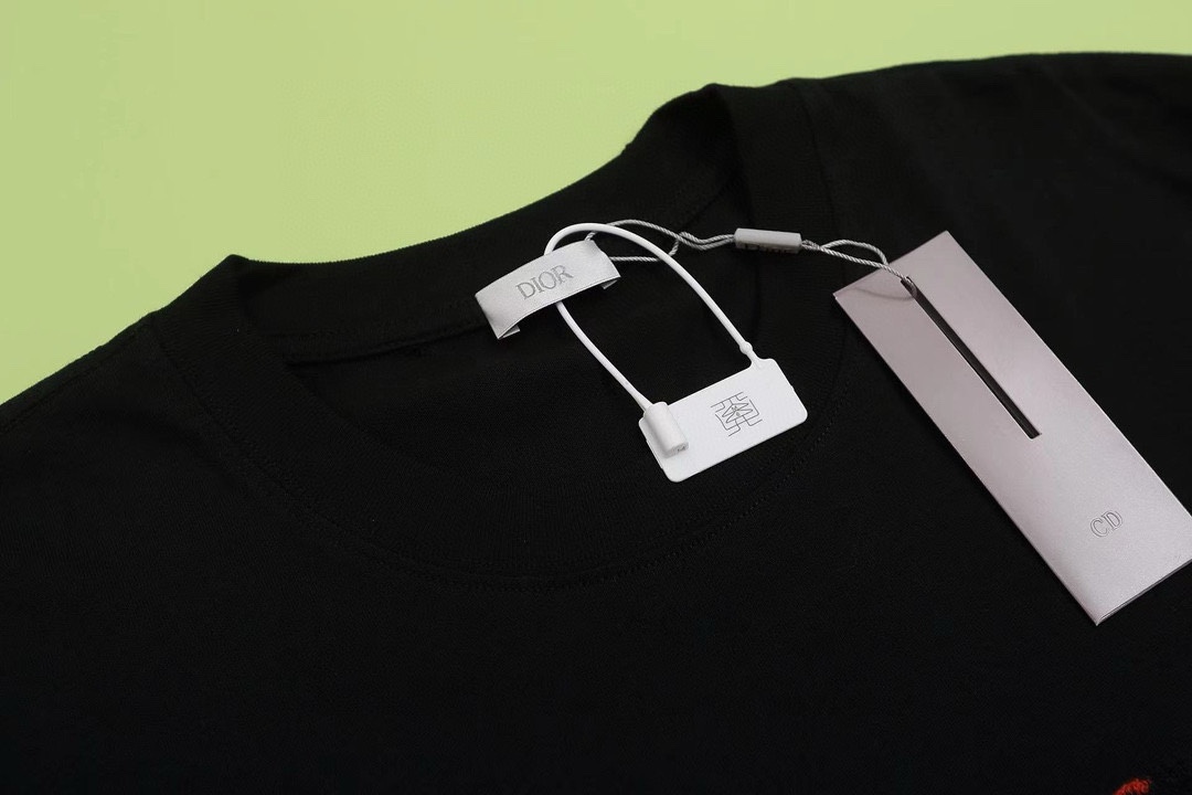 最安値人気 ディオール アイシャドウＮ級品 純綿 トップス 短袖Tシャツ 日常用 柔らかい 大人気 ブラック_3