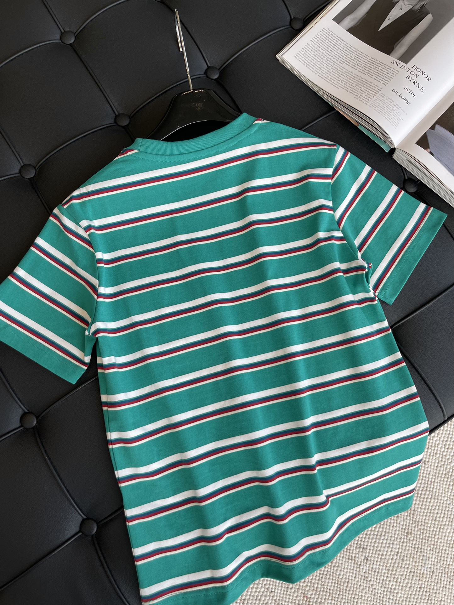 ミュウミュウツイスト偽物 短袖 Tシャツ トップス 品質保証 縞模様 青春風 シンプル 純綿 ファッション 2色可選_8
