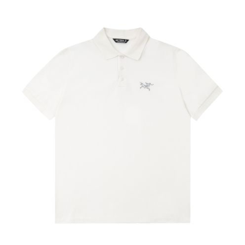 アークテリクス ポロシャツ メンズｎ級品 シンプル 半袖ポロシャツ 綿100% 無地 2色可選 ホワイト