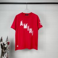 tシャツ amiparisアミリ激安通販 シンプル 半袖 純綿Tシャツ 春夏 カップル 4色可選 レッド