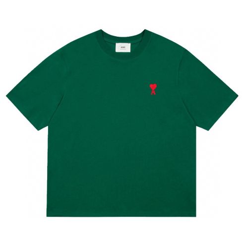 人気品 tシャツamiコピー Tシャツ トップス 限定 シンプル 短袖 ファッション グリーン