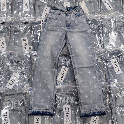 数量限定爆買いSMFKジーンズさめコピー デニム 筒形 シンプル 柔らかい 快適 ブルー