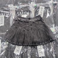 SMFKスカート サマンサモスモスｎ級品 半身スカート レディース 純綿 デニム 可愛い グレイ