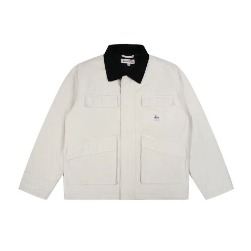 ステューシージャケット激安通販 今季セール限定品 暖かい ファッション アウター トップス ホワイト