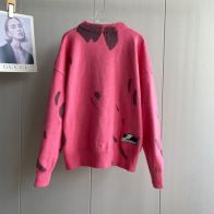 WE11DONE アウターウィメンズｎ級品 暖かい セーター ニット トップス ファッション ローズレッド