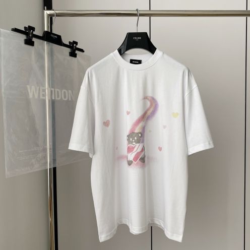 WE11DONE NEW夏のウェルダン 韓国ｎ級品 ファッション Tシャツ 純綿 トップス 男女兼用 ホワイト