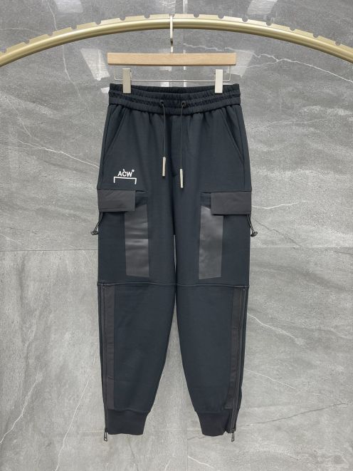 ACOLDWALLアコールドウォール コンバースｎ級品 純綿 ポケット付き 大人気 ズボン 男女兼用 刺繍ロゴ ブラック