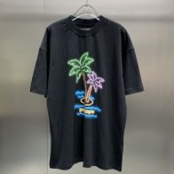 夏新作‼パームエンジェルス tシャツ コーデｎ級品 純綿 カラフルのココヤシプリント 短袖 シンプル 大人気 ブラック
