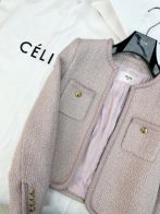 綺麗！セリーヌ テディジャケット コーデ激安通販 暖かい トップス アウター ファッション 柔らかい ピンク