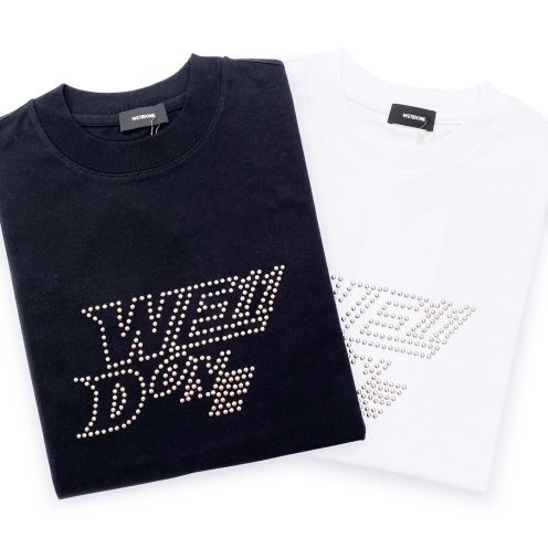 WE11DONE ウェルダン服ｎ級品 純綿Tシャツ トップス 半袖 プリント リベットロゴ ファッション 2色可選