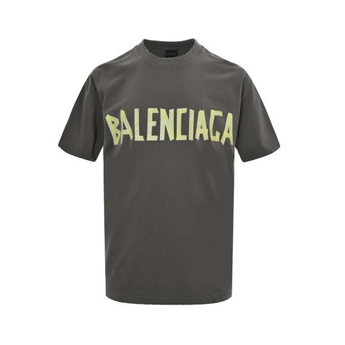 バレンシアガ BALENCIAGA限定 コピー 半袖 Tシャツ コットン グレー 柔らかい 花柄