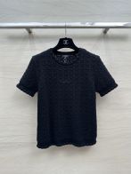 NEW夏の シャネル t シャツスーパーコピー 純綿 春夏新品 半袖 トップス 高品質 シンプル ブラック