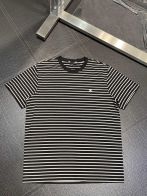 セリーヌ tシャツ 韓国偽物 半袖 トップス シンプル 純綿 快適 柔らかい ファッション 人気品 縞模様 ブラック