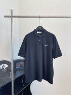 ミュウミュウに似たブランド激安通販 ポロシャツ トップス 半袖 シンプル 純綿 通気性いい ブラック