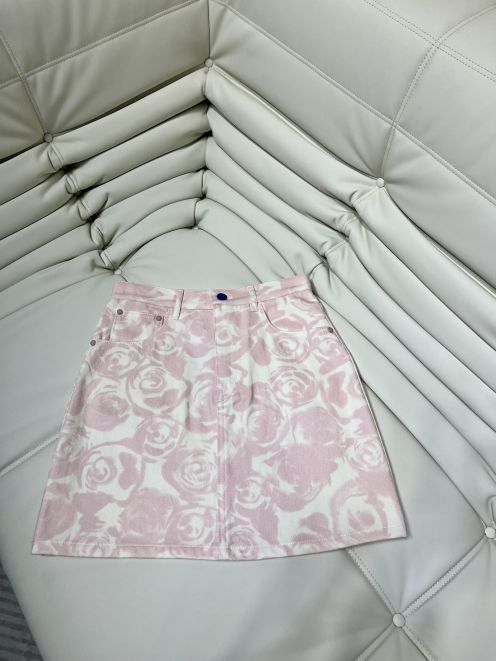 今季セール限定品 バーバリースカート 安室奈美恵Ｎ級品 花柄 通勤 レディース デニム素材 美脚 柔らかい ピンク