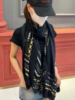 抜群の吸汗性 シャネルスカーフ使い方コピー ウール製 大販売 ファッション カラフル 優雅 レディース 暖かい ブラック