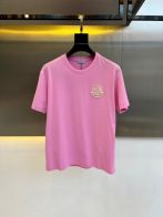 人気定番可愛い モンクレールtシャツ値段コピー 純綿 トップス 春夏 メンズ ロゴ刺繡 シンプル ピンク