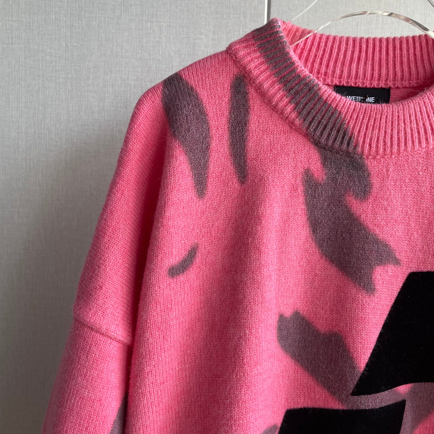 WE11DONE アウターウィメンズｎ級品 暖かい セーター ニット トップス ファッション ローズレッド_3