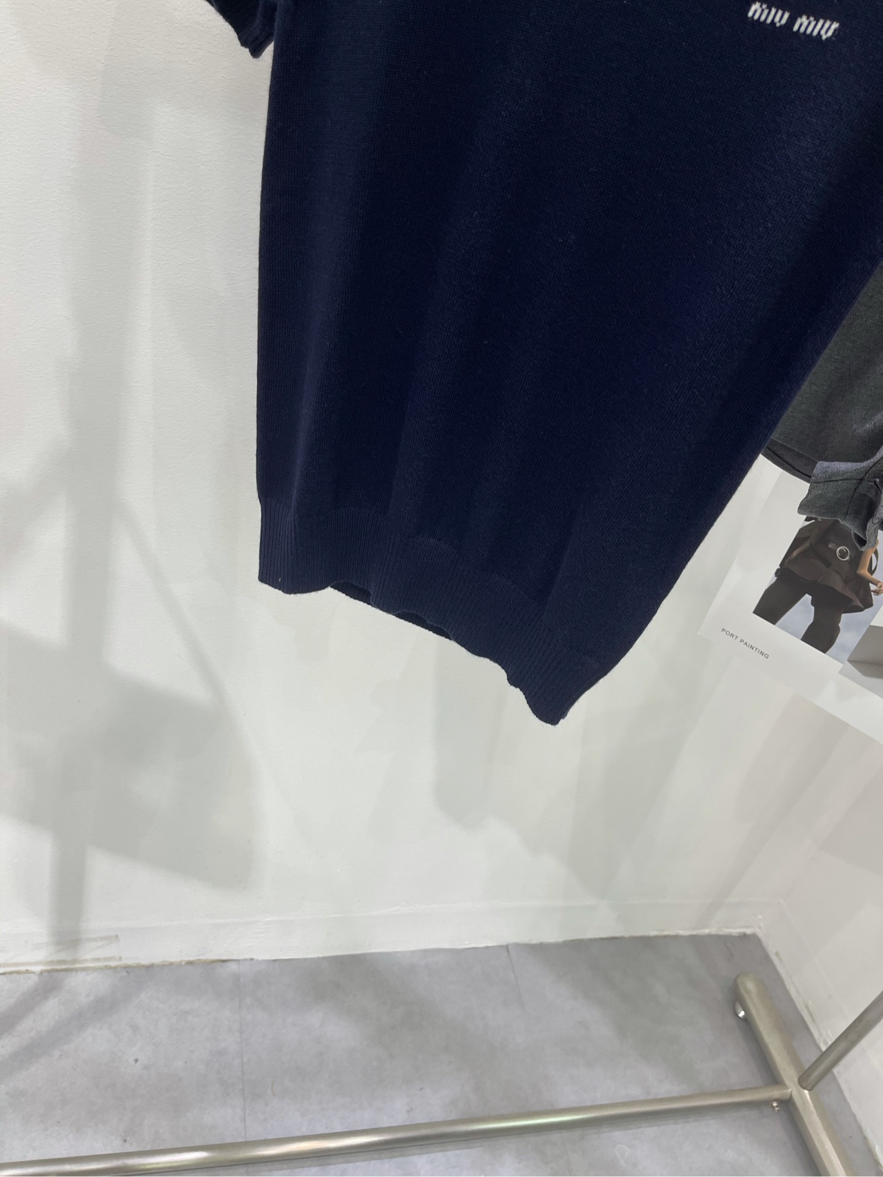 爆買い品質保証 ミュウミュウ ツイリー激安通販 Tシャツ トップス 短袖 純綿 シンプル ブルー_9