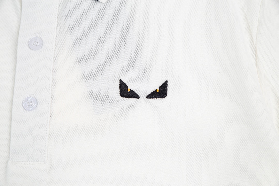 お得100%新品 fendi キッズ t シャツＮ級品 短袖 ポロシャツ ファッション 男女兼用 柔らかい ロゴプリント ホワイト_8