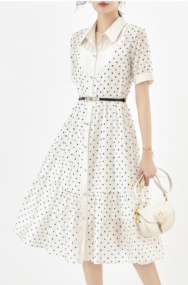 ディオール メンズ バッグＮ級品 レディース ワンピース スカート 可愛い 薄い 夏服 シンプル ホワイト_6