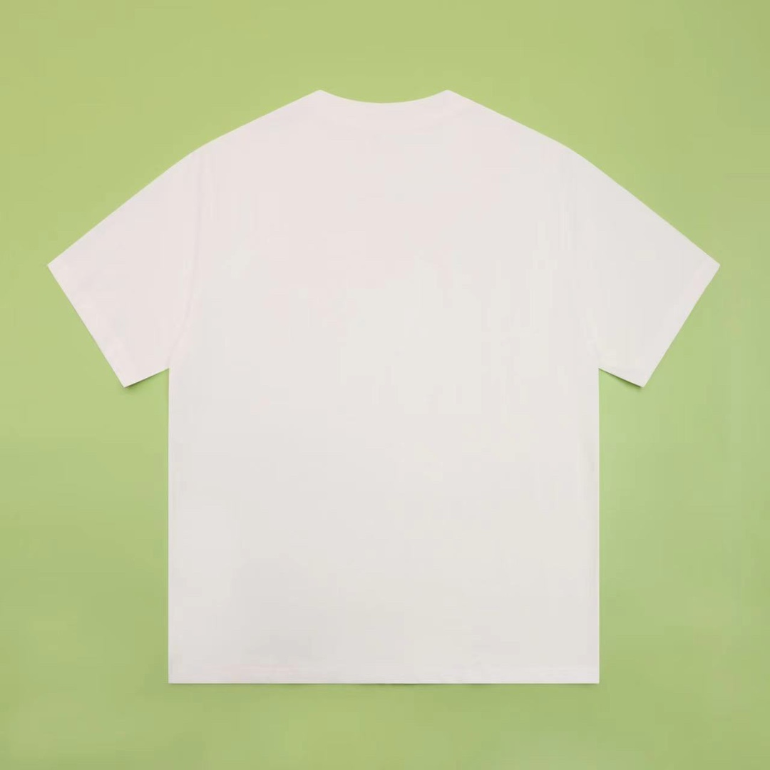 chanel t シャツ ピンク激安通販 純綿 トップス 男女兼用 短袖 プリント 個性的 柔らかい 快適 ホワイト_2