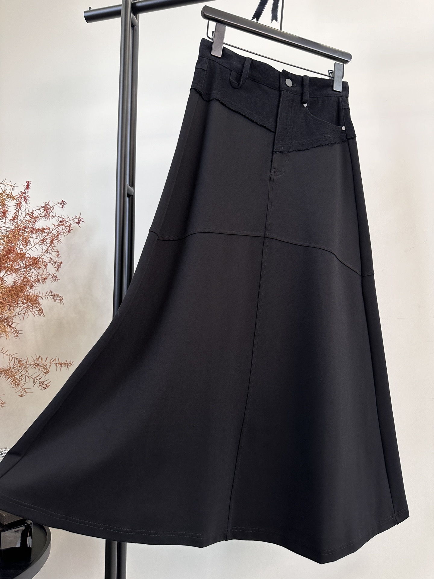 セリーヌ ロング スカートＮ級品 柔らかい ファッション シンプル A形 人気新品 ブラック_4