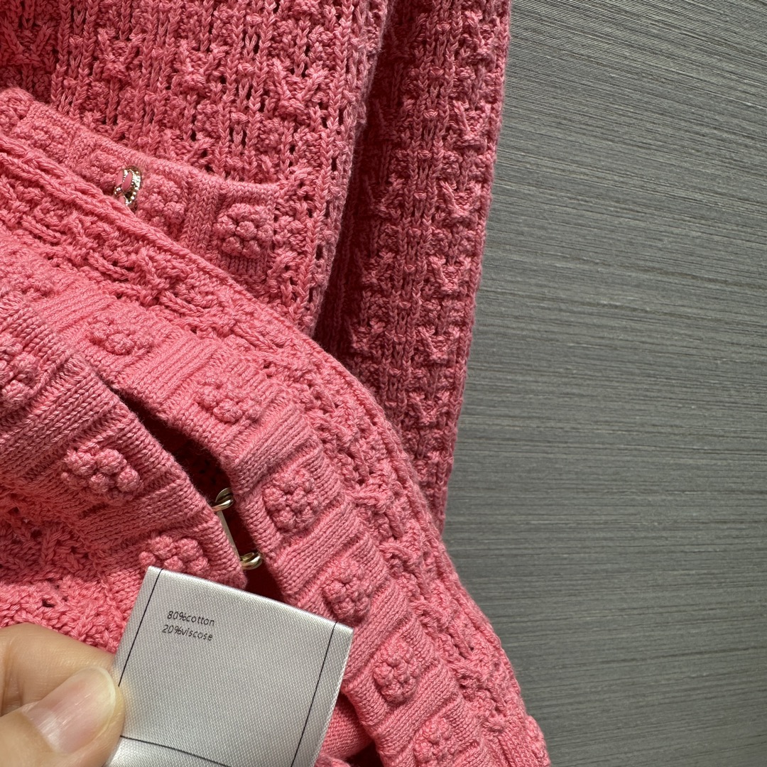 chanel ツイード ジャケット偽物 春新作 アウター トップス レディース 編み ファッション 人気服 ピンク_12