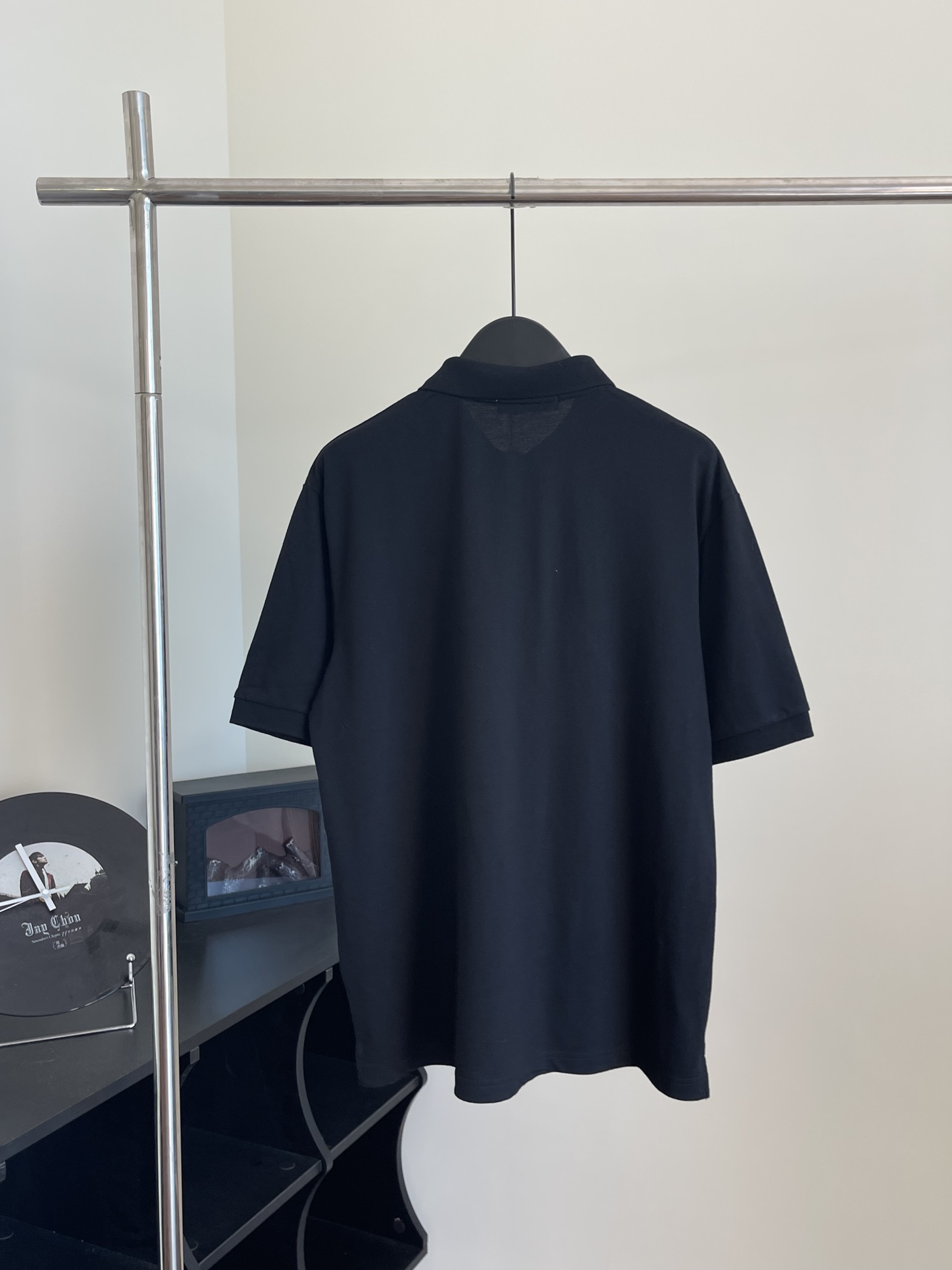 ミュウミュウに似たブランド激安通販 ポロシャツ トップス 半袖 シンプル 純綿 通気性いい ブラック_2