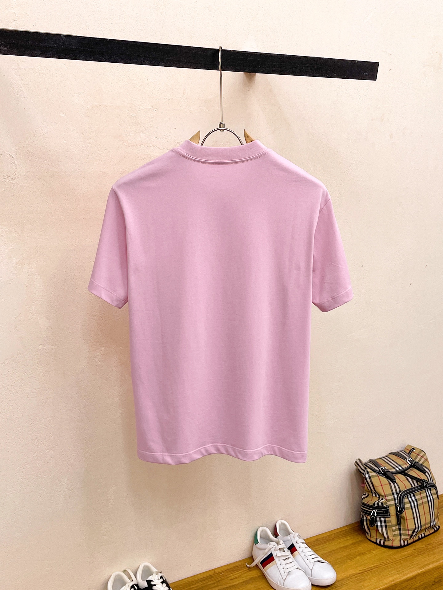 prada の t シャツ激安通販 短袖 ゆったり 純綿 トップス プリント 柔らかい シンプル ピンク_2